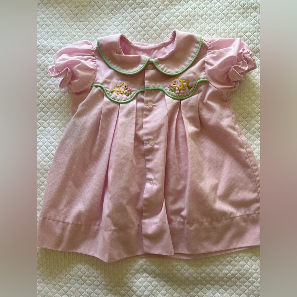 Remember nguyen chick pink dress with green piping